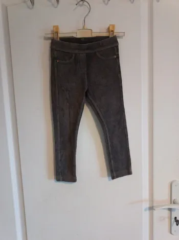 Legging velours gris Kiabi 3A