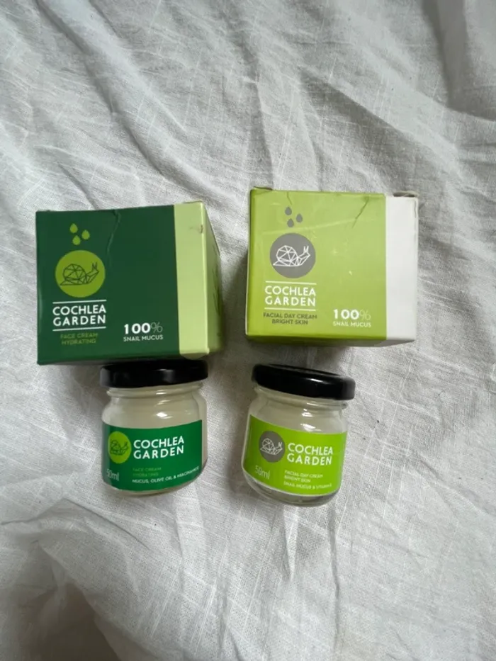 Crème de jour & Crème hydratante visage – 100% mucus d’escargot