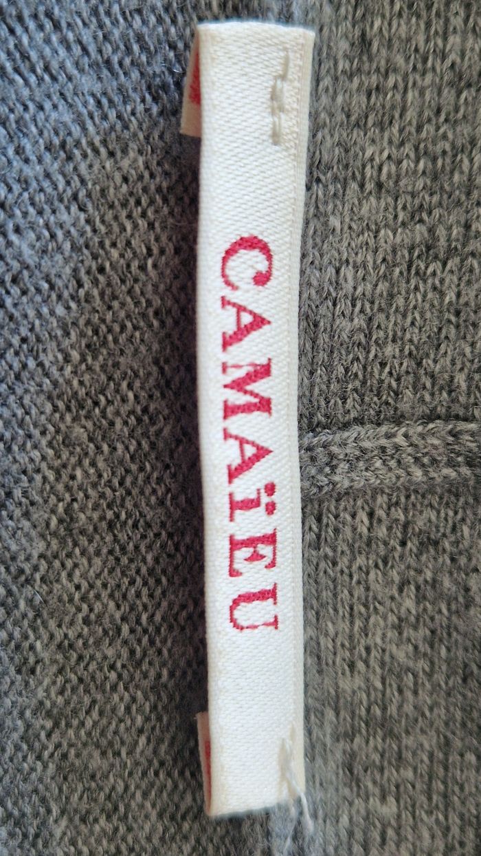 🩶 Cardigan long gris Camaïeu – Taille M (T2) - photo numéro 3