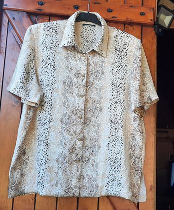 Chemisier vintage ton beige, 42