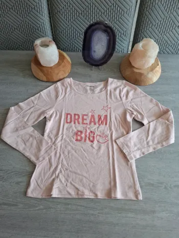T-shirt rose à manche longue 10 ans