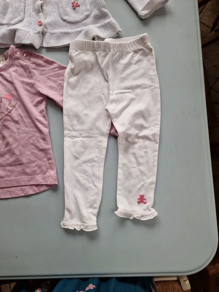 Ensemble leggings +tee-shirt manches longues +gilet - photo numéro 2