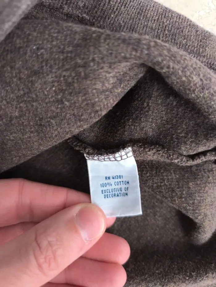 Pull quart zip camionneur Ralph Lauren marron logo blanc XL - photo numéro 8