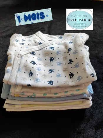 Lot de 9 body manches courtes 1 mois