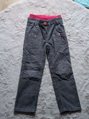 Pantalon hiver velours doublé réglable  fille 4 ans