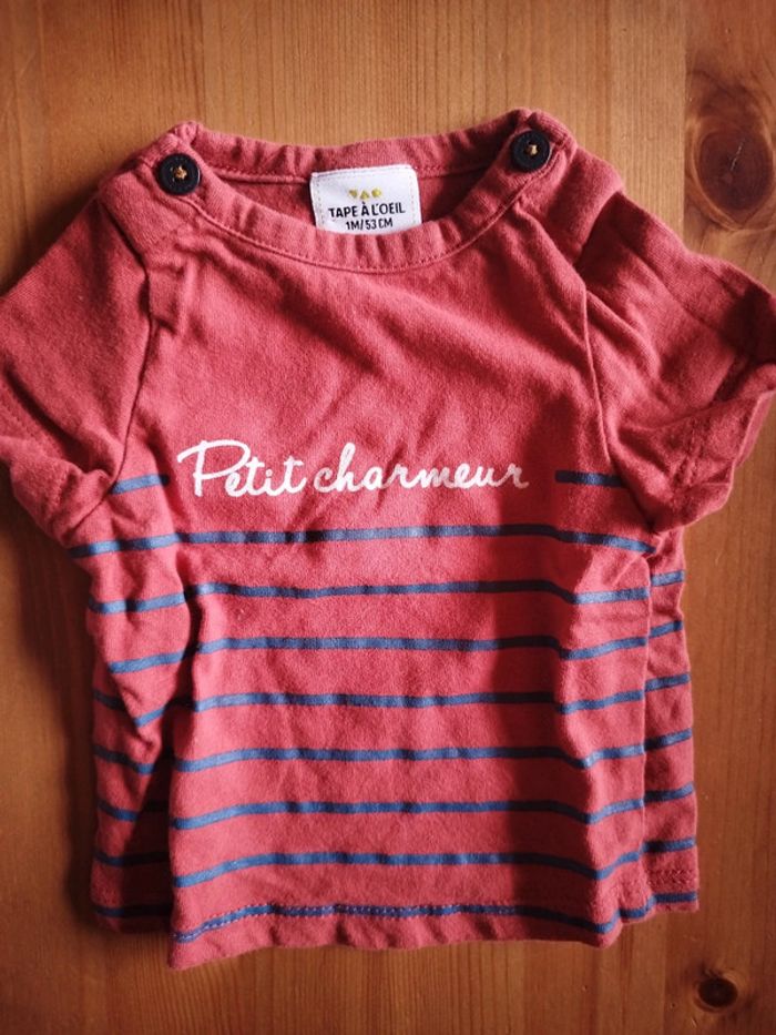 Tee-shirt tao petit charmeur taille 1 mois