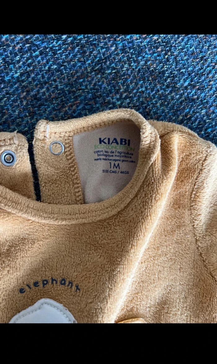 Pyjama 1 mois velours mixte - photo numéro 2