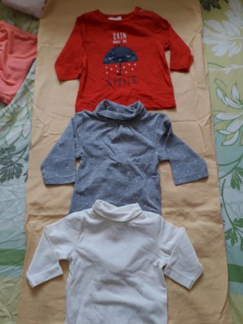 Lot de 3 hauts manches longues 1 mois