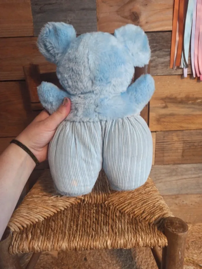 Peluche ours souris câlin et bisou vintage tbe - photo numéro 5