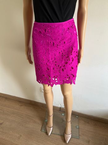 Jupe rose fuchsia neuve en dentelle Morgan taille 40 (valeur 60€)