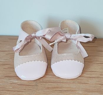 🌸 Chaussures bébé fille - Rose poudré - P16 - 0/3 mois 🌸