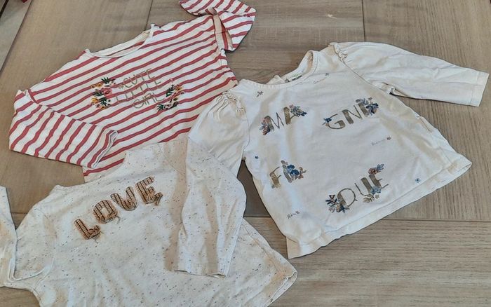 T-shirt manche longue 18 mois vertbaudet et tape a l'œil