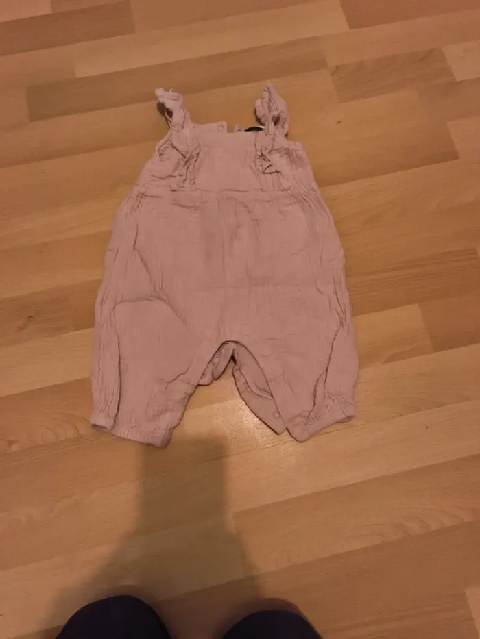 Salopette barboteuse tao 6 mois rose