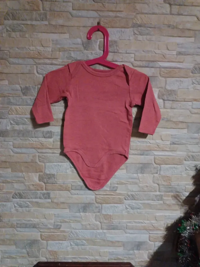 Body uni bordeaux clair Kiabi 18M