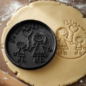 Emporte-pièce Te amo Mãe pour biscuits et pâtisseries créatives