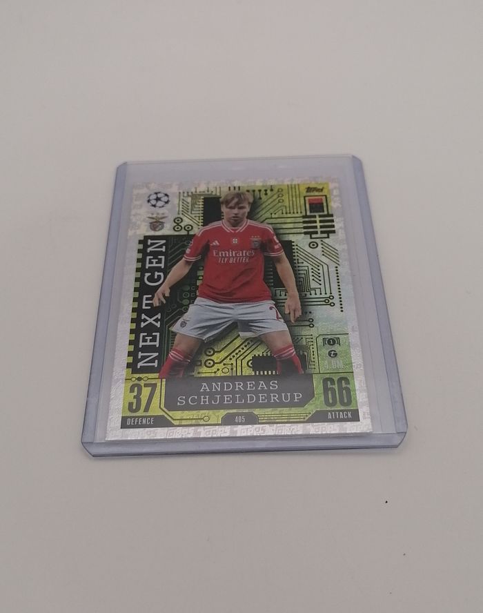 Carte Match Attax 2023-24 NEXT GEN Andreas Schjelderup n°405 SL BENFICA. - photo numéro 2