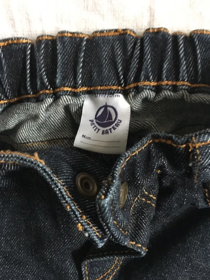 Jean brut petit bateau 12 mois - photo numéro 5