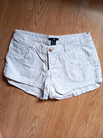 😴short coton blanc T34 H&M