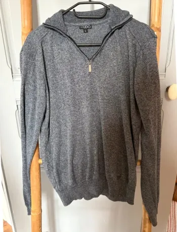 Pull homme gris chiné