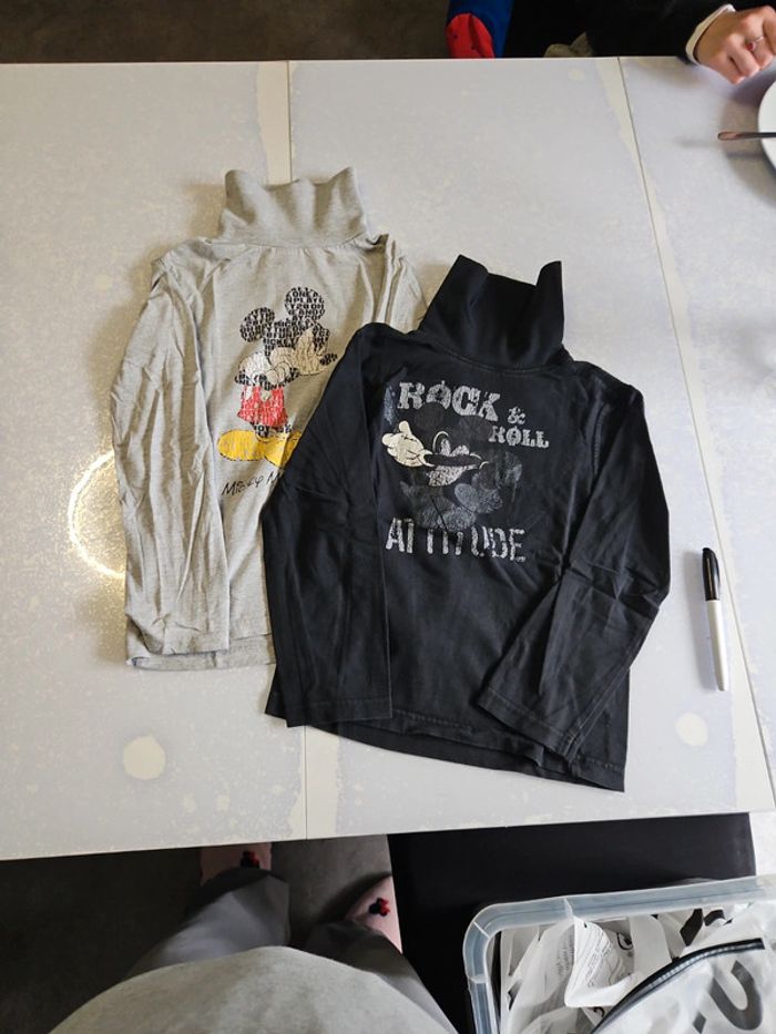 Lot de 2 cols roulés Disney Mickey 8ans