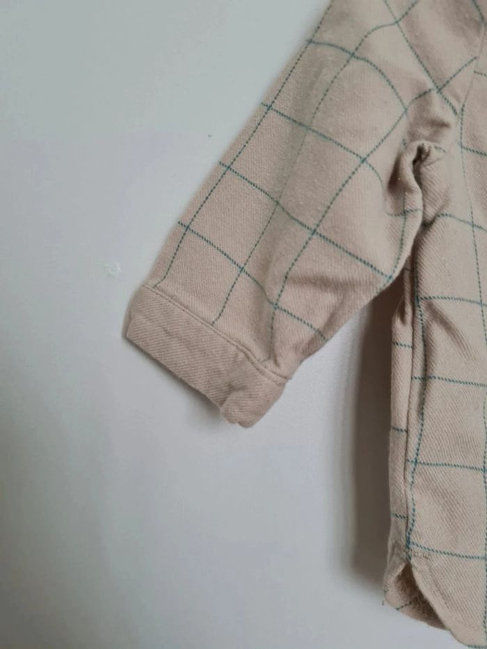 Chemise beige à carreaux 6 mois - photo numéro 6