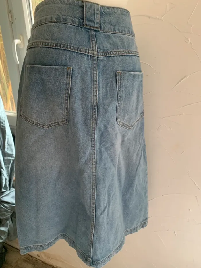 Jupe en jeanTissaia longue taille 42 100%coton - photo numéro 10