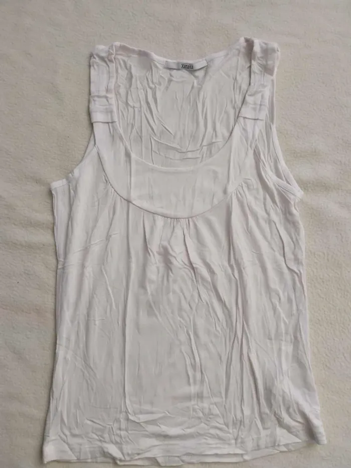 Haut blanc col ovale TM (38)