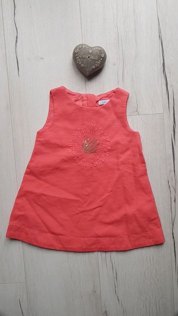 Robe obaibi neuve 12mois corail dorée
