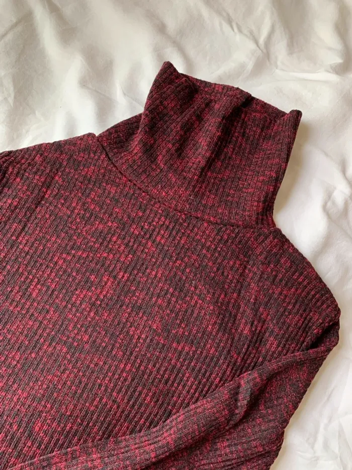 Pull col roulé bordeaux Burgundy