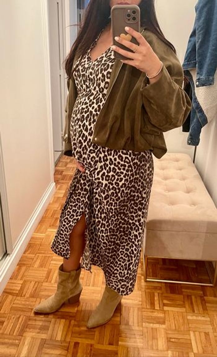 Robe longue de maternité/grossesse léopard H&M - photo numéro 5