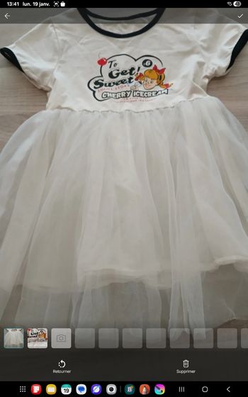 Robe blanche et noir pf429