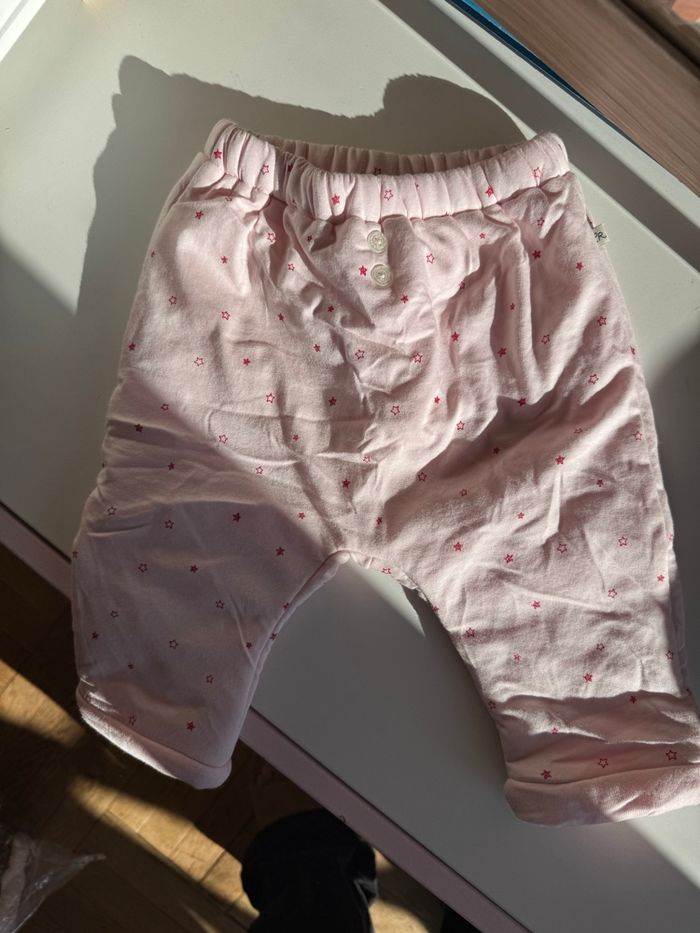 Ensemble veste et pantalon Cadet Rousselle 6 mois rose - photo numéro 3