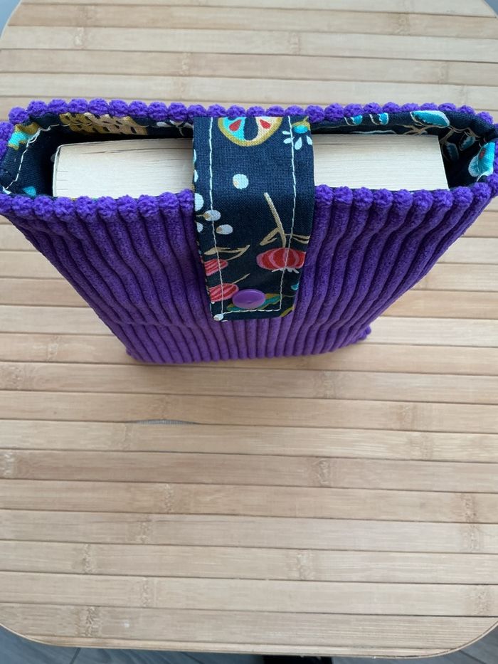 Pochette pour livre de poche 21X15 violet - photo numéro 2