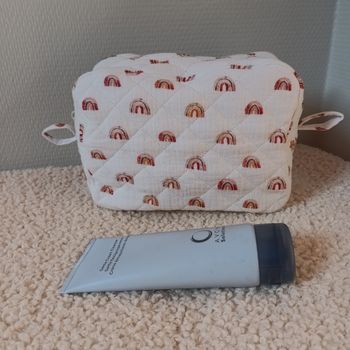 Trousse maquillage 💄 gaze de coton matelassée 🌈