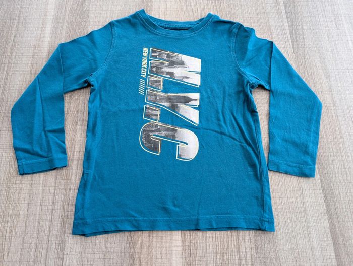 T shirt 4 ans bleu canard
