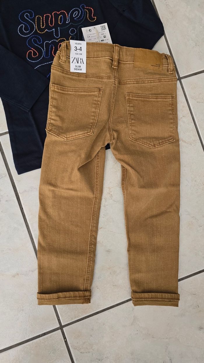 Neufs (non portés) 🏷💙🤩🥰ensemble teeshirt ml et jeans slim 4 ans garçon 🤩🥰 - photo numéro 4