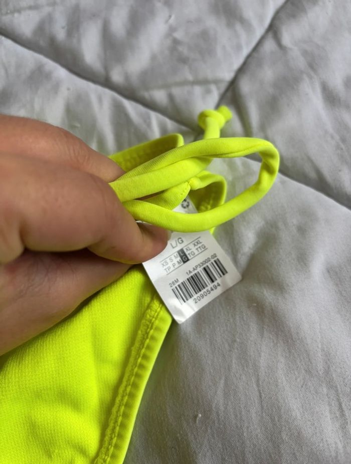 Lot 2 bas de maillots de bain bikini blanc jaune fluo Ardene taille L/40 neuf - photo numéro 5
