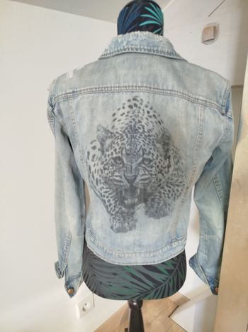 Veste jean usée tigre ONLY S 36