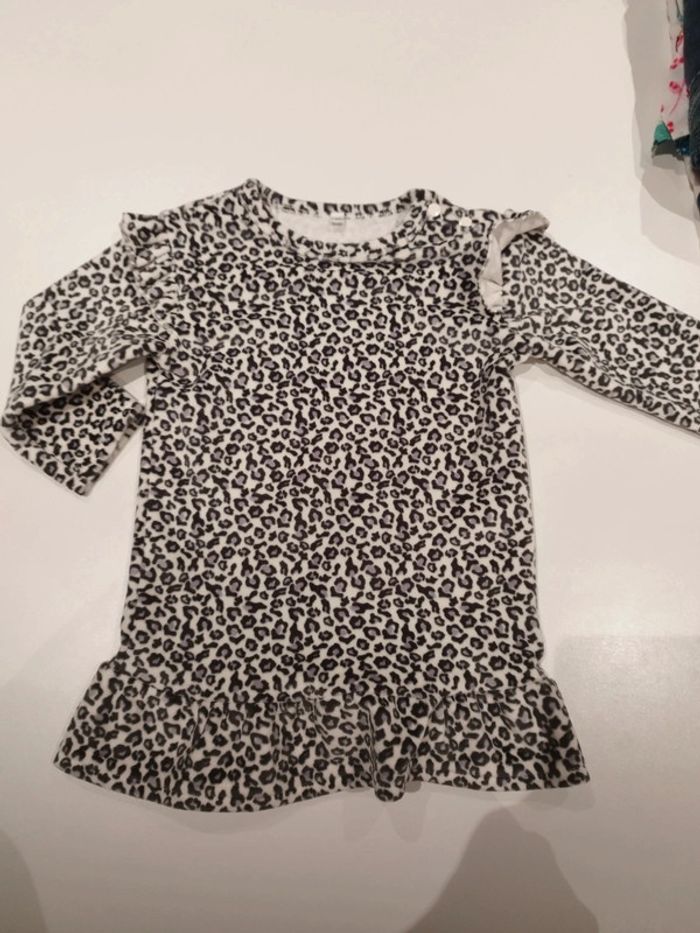 Robe velours motif léopard, neuve