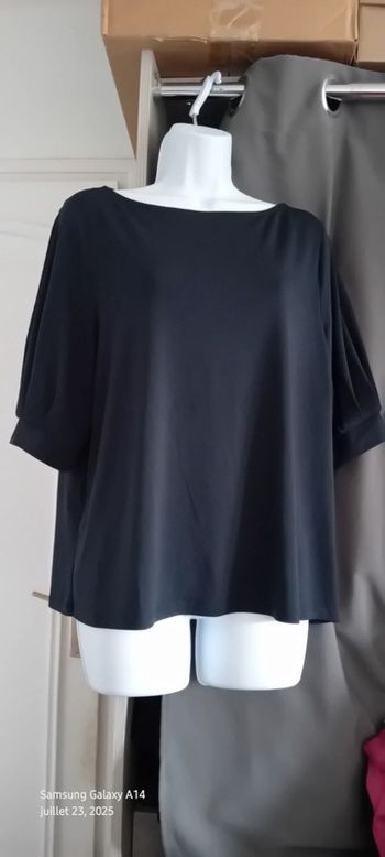 Haut fluide oversize col rond marine femme L h&m