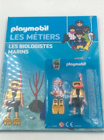 Livre Playmobil les métiers / Les biologistes marins + figurine et accessoires neuf