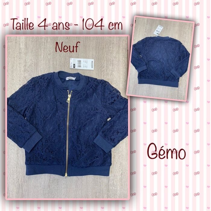 Veste ete avec dentelle - taille 4 ans - 104 cm - Neuf