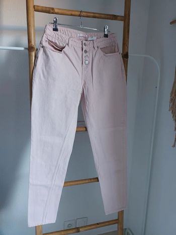 Pantalon jean Mom rose Camaïeu taille 36