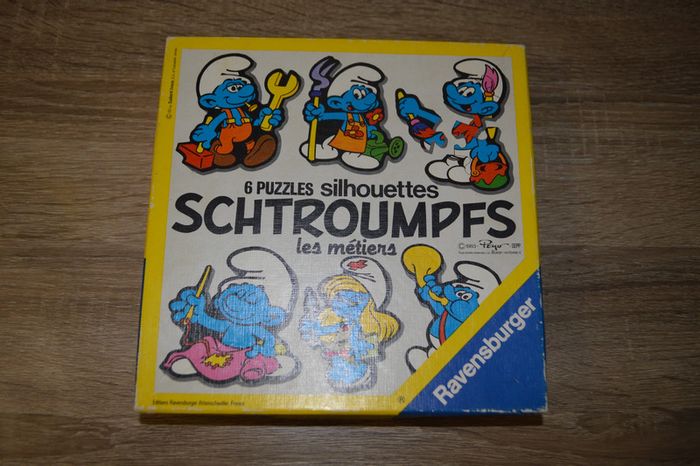 Puzzle Ravensburger Silhouettes Schtroumpfs 1983 Peyo