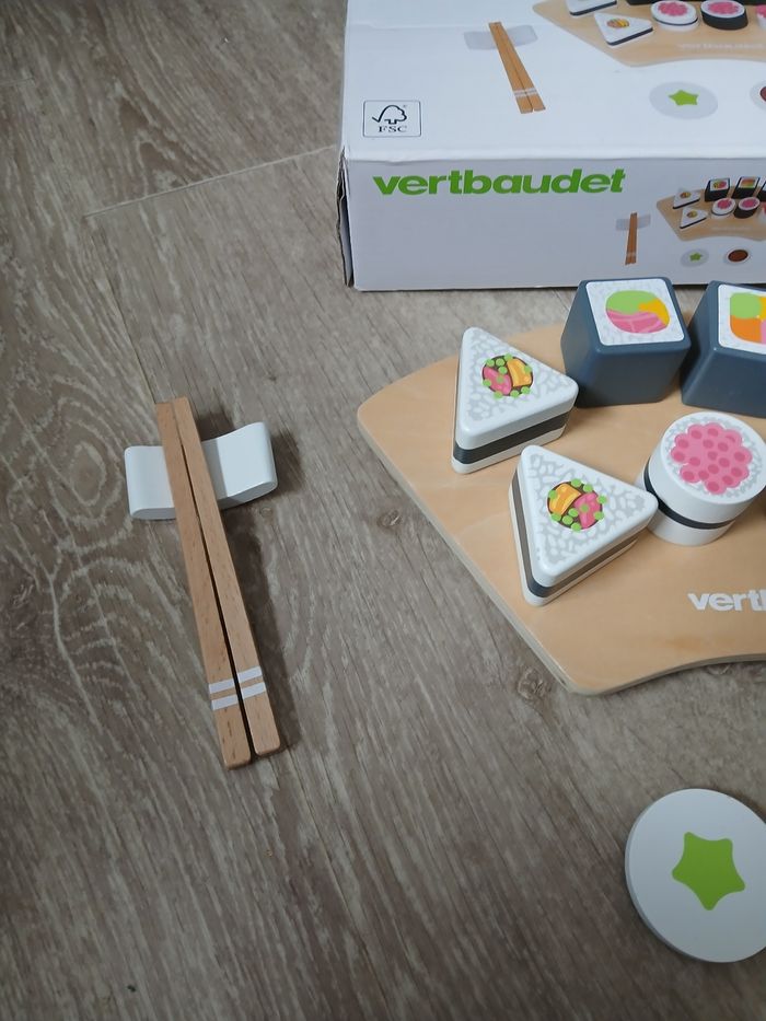 Jouet plateau sushis vertbaudet en bois - photo numéro 5