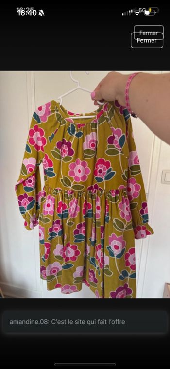 Lot 2 robes velours