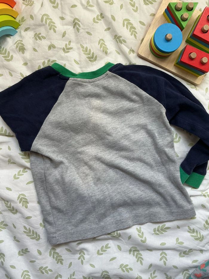 pyjama 2 pièces en coton gris et marine 18/24 mois primark - photo numéro 4