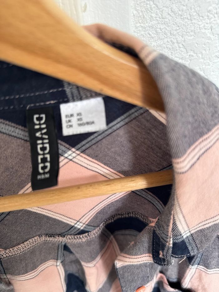 Chemise à carreaux xs hm - photo numéro 2