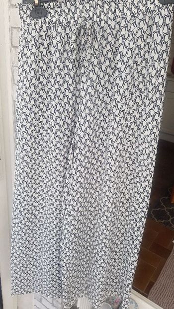 Pantalon large noir blanc