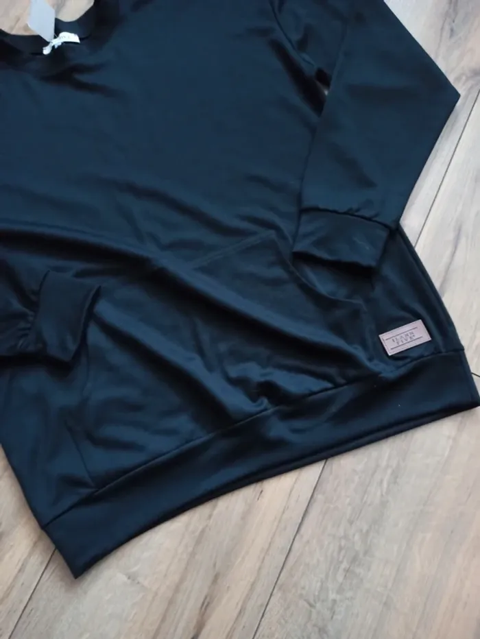 Pull noir uni homme M - photo numéro 3